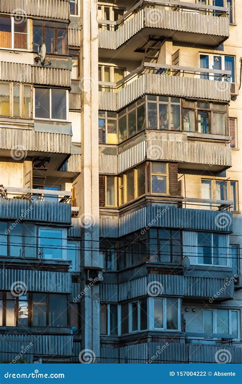 Soviet Era Homes In The Suburbs Of Moscow Editorial Photography Image