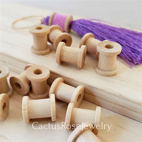 Miniature Wood Thread Spool Etsy Wooden Spool Crafts Thread Spools