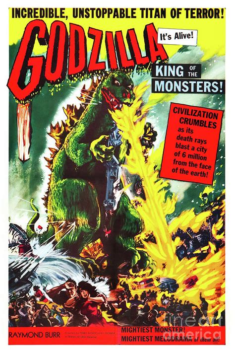 20x30 Poster Godzilla King Of The Monsters 1956 Raymond Burr Photograph