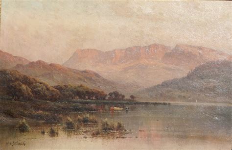 Alfred Fontville De Breanski North Wales Oil Painting Avantiques