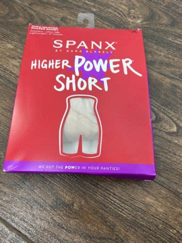 NWT Spanx HIGHER POWER SHORT Nude High Waist Mid Thigh Shaping Shorts