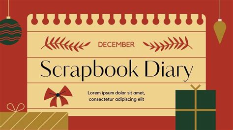 December Scrapbook Diary Presentation Template — Slidescarnival