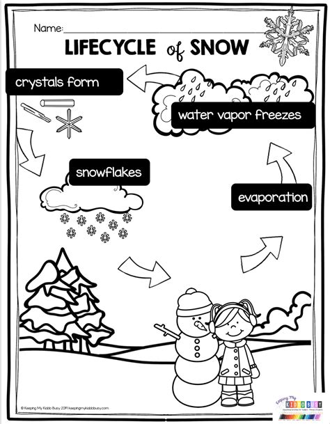 Snow Worksheet Kindergarten