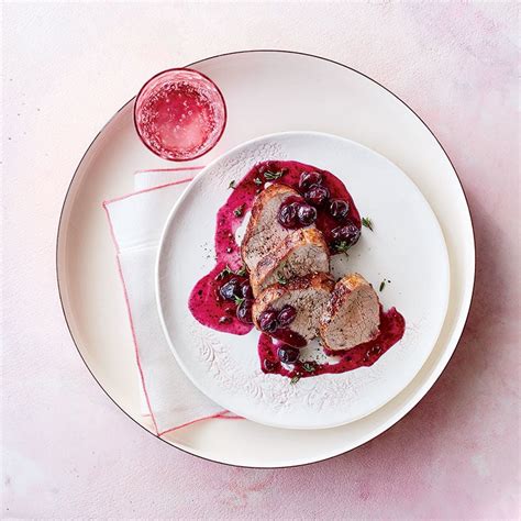 Slice tenderloin and serve with sauce on the side. Roast pork tenderloin with fresh blueberry sauce | Recipes | WW USA