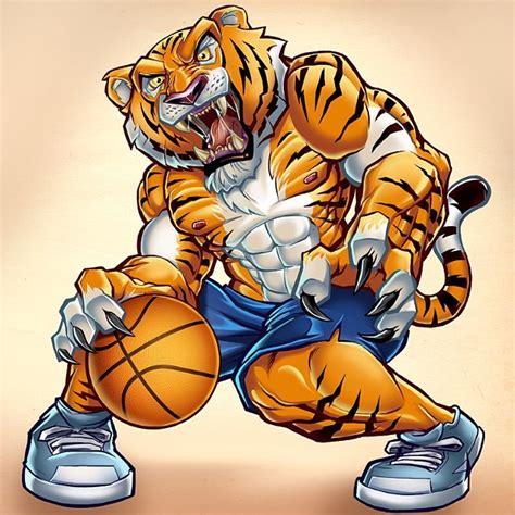 I Illustrated This Tiger Playing Basketball For Great Dane Graphics