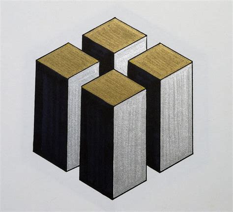 Students progress onto constructing nets of a range of solids. Carved cube detail | Isometric drawing, Drawings ...