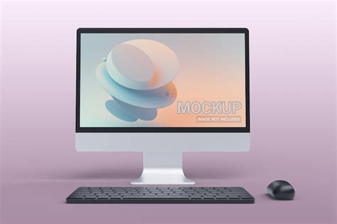 Premium Psd New Desktop Computer Mockup Template