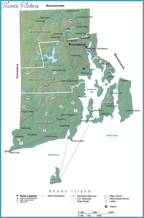 Rhode Island Map Travelsfinderscom