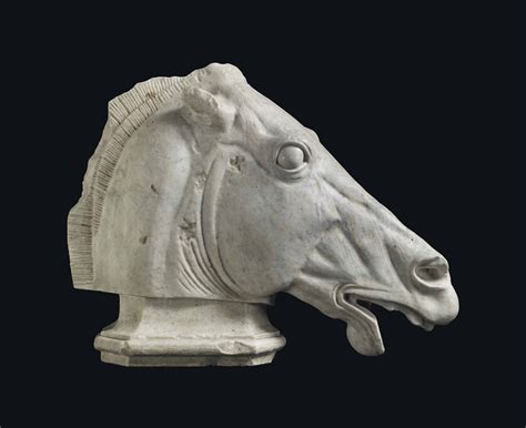 An Italian Marble Model Of The Horse Of Selene Late 20th Century
