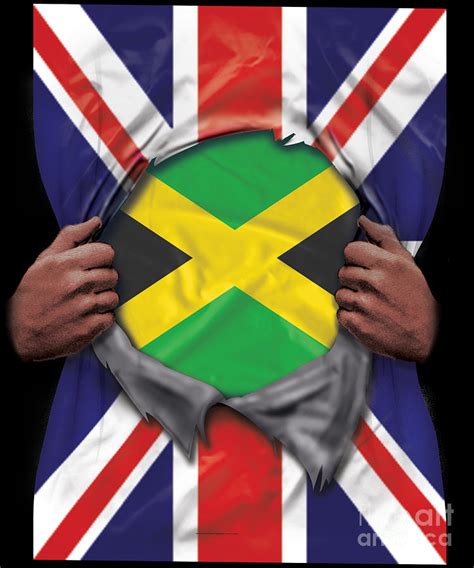 jamaica flag great britain flag ripped digital art by jose o pixels