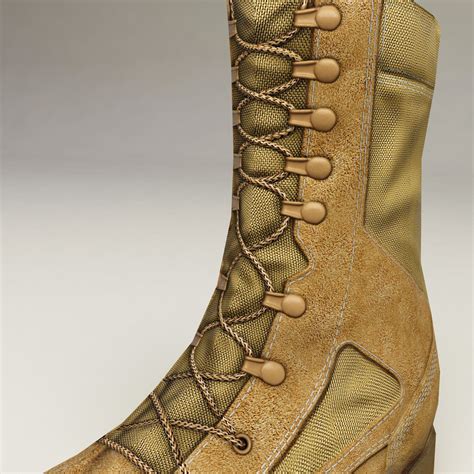 3d Model Soldier Boots V3