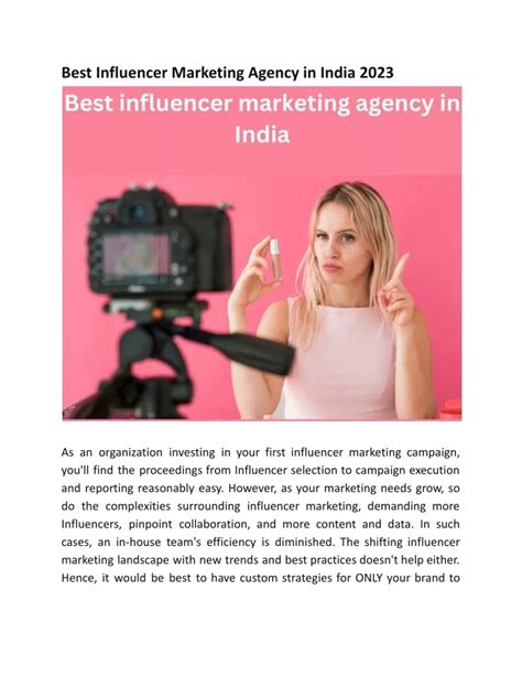 Ppt Best Influencer Marketing Agency In India 2023 Powerpoint
