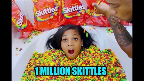 Covering My Girlfriend In 1 Million Skittles Challenge Epic Youtube