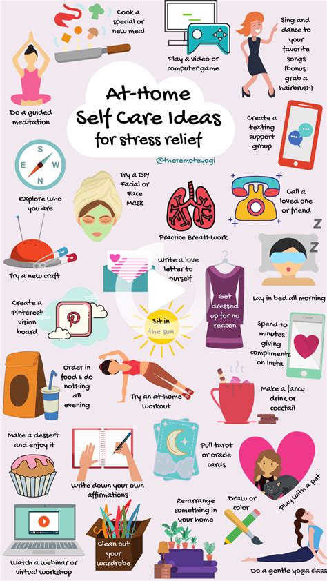 60 Self Care Ideas For At Home Stress Relief Self Care Self Care