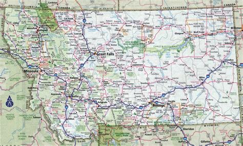 Montana Road Map With Cities California State Map