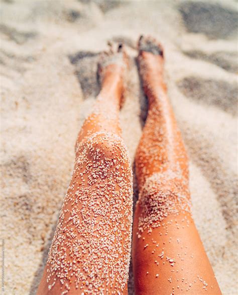 View Sandy Legs At The Beach By Stocksy Contributor J R PHOTOGRAPHY