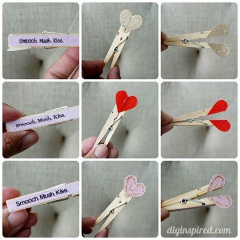 Heart Clothespin Valentines Diy Inspired