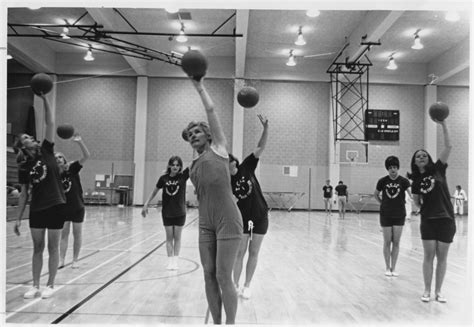 Female Students Practicing Basketball Techniques Side 1 Of 1 The