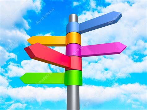 Colorful Road Direction Arrows Signs — Stock Photo