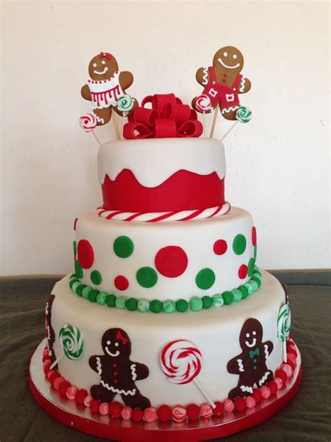 Fun Festive Christmas Birthday Cake Gingerbread Birthday Party