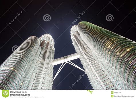 Petronas Towers At Night Editorial Stock Photo Image Of Capital 27365323