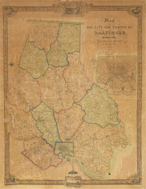 The First Printed Map Of Baltimore County Maryland