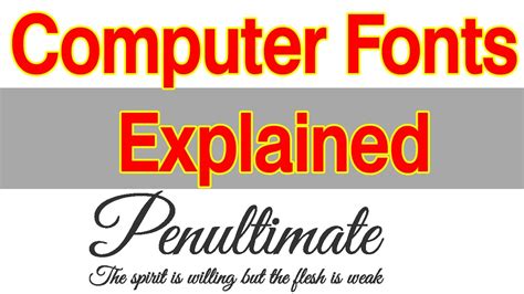Fonts Explained In Details How Computer Fonts Works Youtube