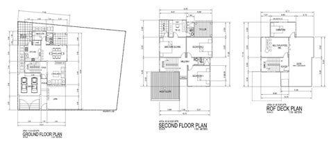 Storey Roof Deck Residential Bldg Floor Plans Jhmrad 11284