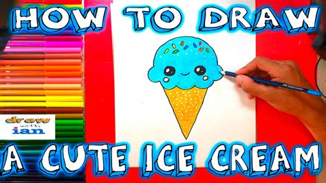 Be careful today's lesson may get you really hungry! How to Draw a Cute Ice Cream - Easy things to Draw - YouTube