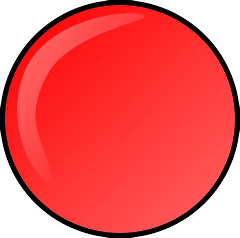 Clipart Red Round Button