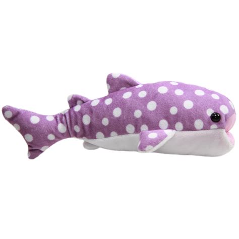 Amuse Whale Shark Dotted Plush Toy Stuffed Animal Purple White 8 Inches