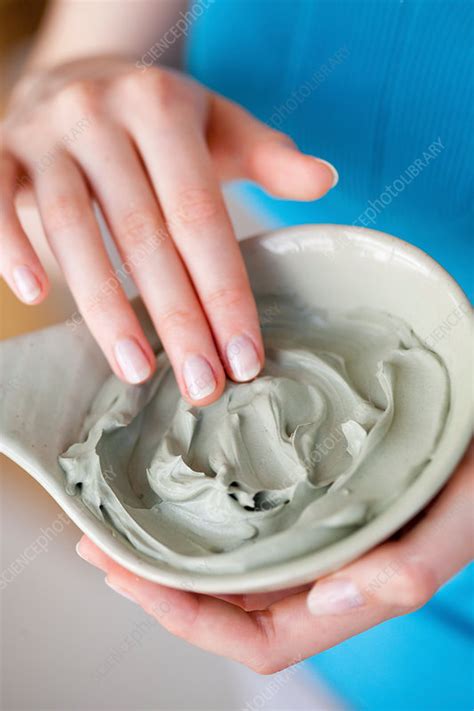 Woman Preparing Clay Beauty Mask Stock Image C0314178