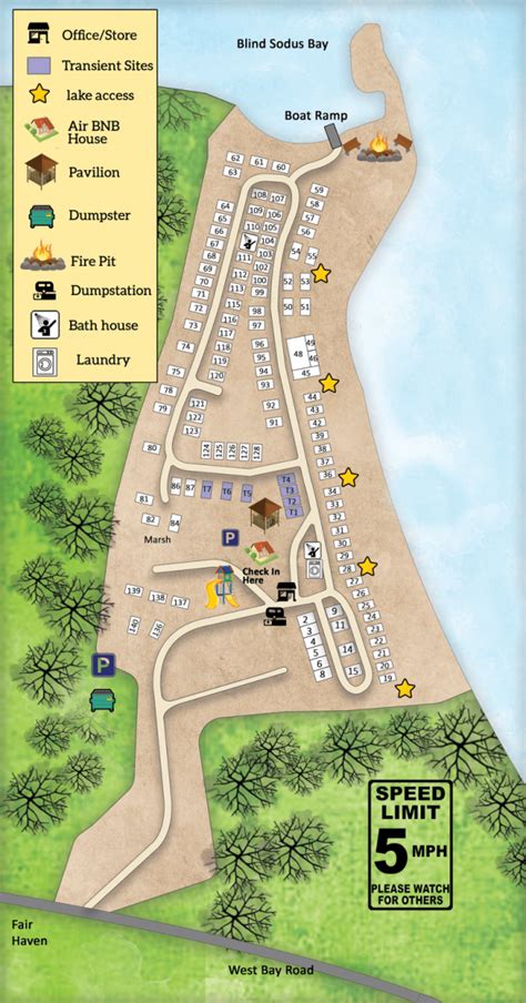 Resort Map Shady Shores Rv Resort