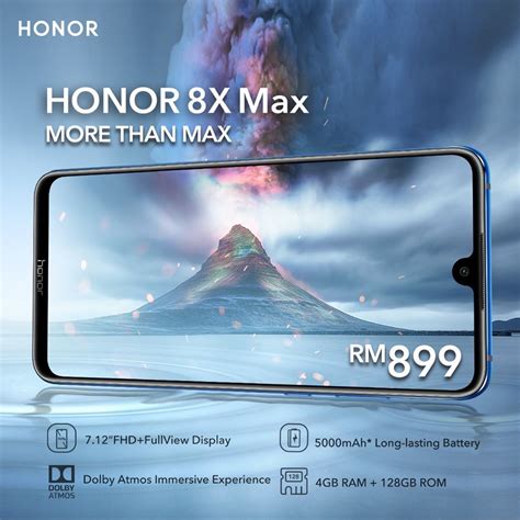 The huawei honor 8c max had more of an essential phone type of notch which is very much smaller and hence more viewing space for you. HONOR Malaysia Brought in HONOR 8X Max. Priced for RM 899 ...