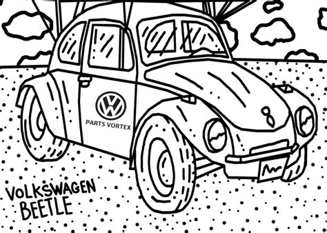 Vw Beetle Coloring Pages At Free