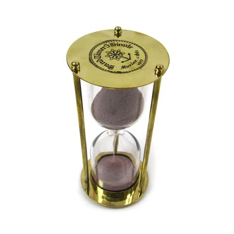 Brass 5 Minute Hourglass Purple Sand 6375 Etsy