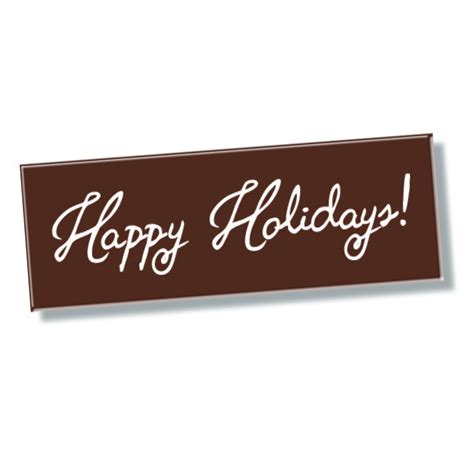 Happy Holidays Rectangle Accent Varda Chocolatier
