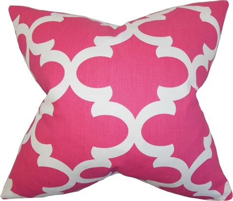 the pillow collection titian geometric bedding sham candy pink european 26 x 26