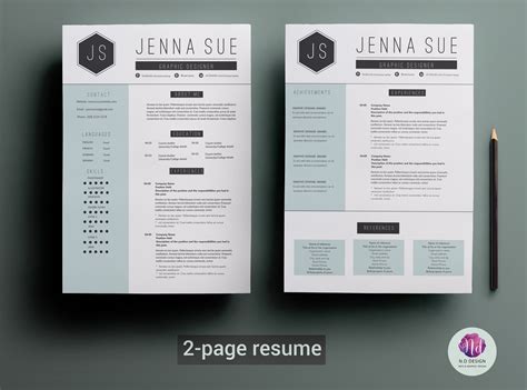 One should always edit their cv before. 2-page resume template ~ Resume Templates ~ Creative Market