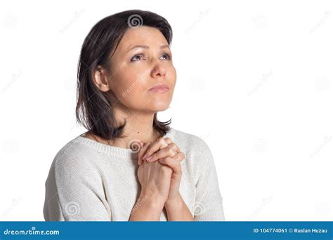 Beautiful Young Woman Praying Stock Image Image Of Posing Health