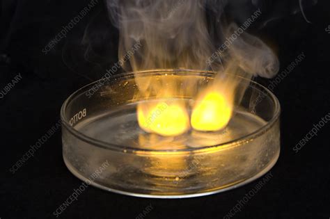 For example, try giving me magnesium oxide in water and see if you can come up. Sodium Reacting with Water - Stock Image - C027/9611 ...