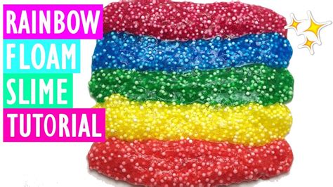 Diy Rainbow Floam Slime How To Make Crunchy Floam Slime Very Easy