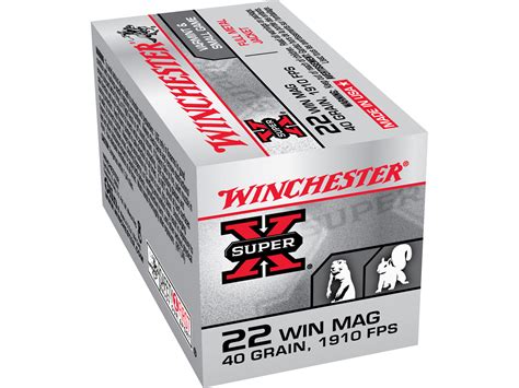 Winchester Super X 22 Winchester Mag Rimfire Wmr Ammo 40 Grain Full