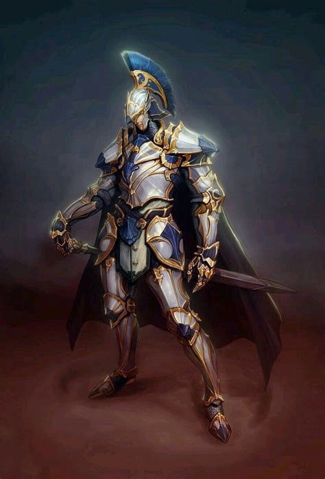 Blue Knight Character Art Knight Armor Knight