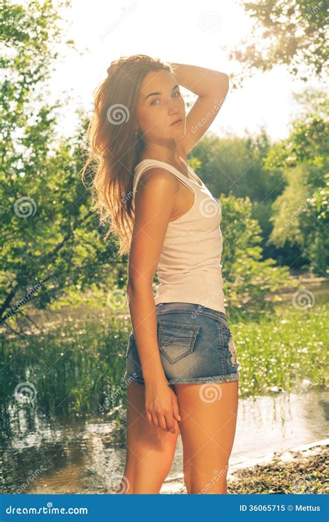 Back Side Of The Female Outdoors In Summer Time Stock Image Image Of Freedom Colorization