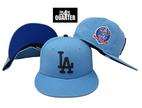 Los Angeles Dodgers 60th Anniversary Sky Blue 59fifty Fitted Hat By Mlb