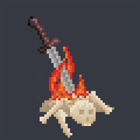 Dark Souls Bonfire Pixel Art
