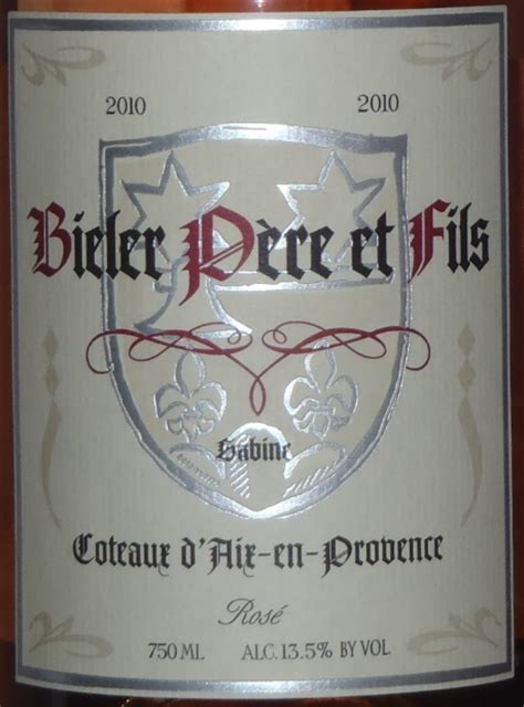 2010 Bieler Père Et Fils Coteaux Daix En Provence Rosé Sabine France Provence Coteaux Daix