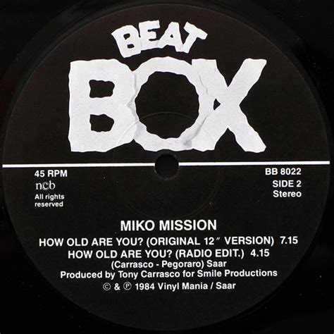 Miko Mission How Old Are You Swedish Remix Vinyl Pussycat Records