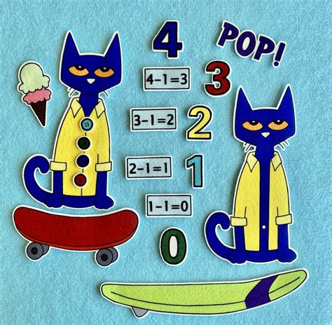 Pete The Cat And His Four Groovy Buttons Template